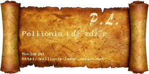 Pellionis Lázár névjegykártya